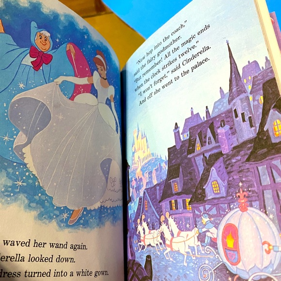 WALT DISNEY’S CINDERELLA VTG 1974 CLASSIC COLLECTIBLE HARDCOVER STORYBOOK - Picture 10 of 16
